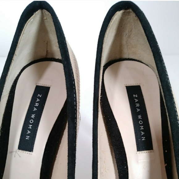 Zara Woman patent leather/straw heels size 36 (6) - Picture 8 of 10
